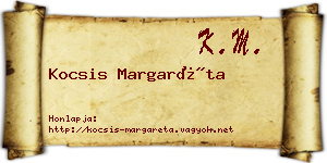 Kocsis Margaréta névjegykártya